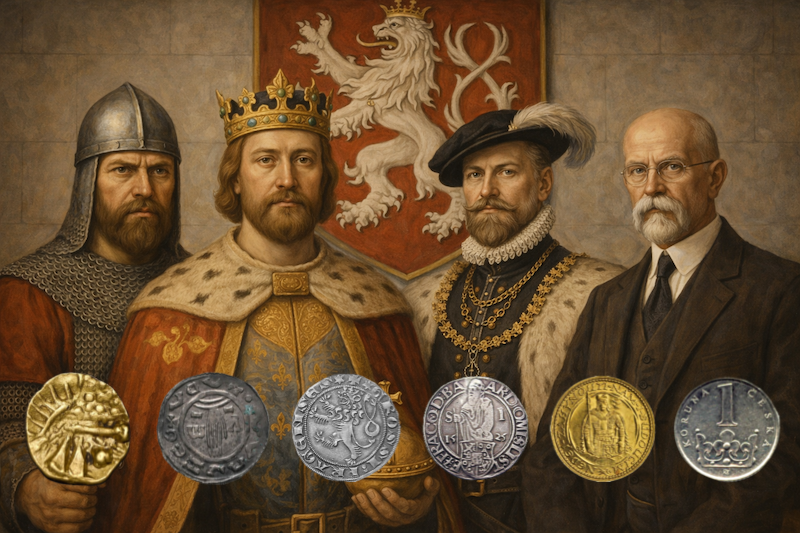 Historie mincí v ČecháchOd keltských duhovek po českou korunu